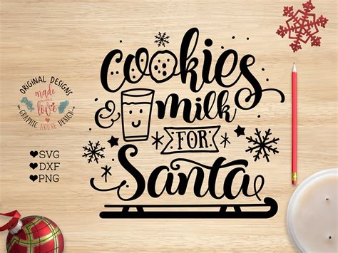 Download Free cookies and milk for santa svg design Crafts